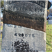 Photo of broken headstone that was buried under the sod - Youngs Cemetery