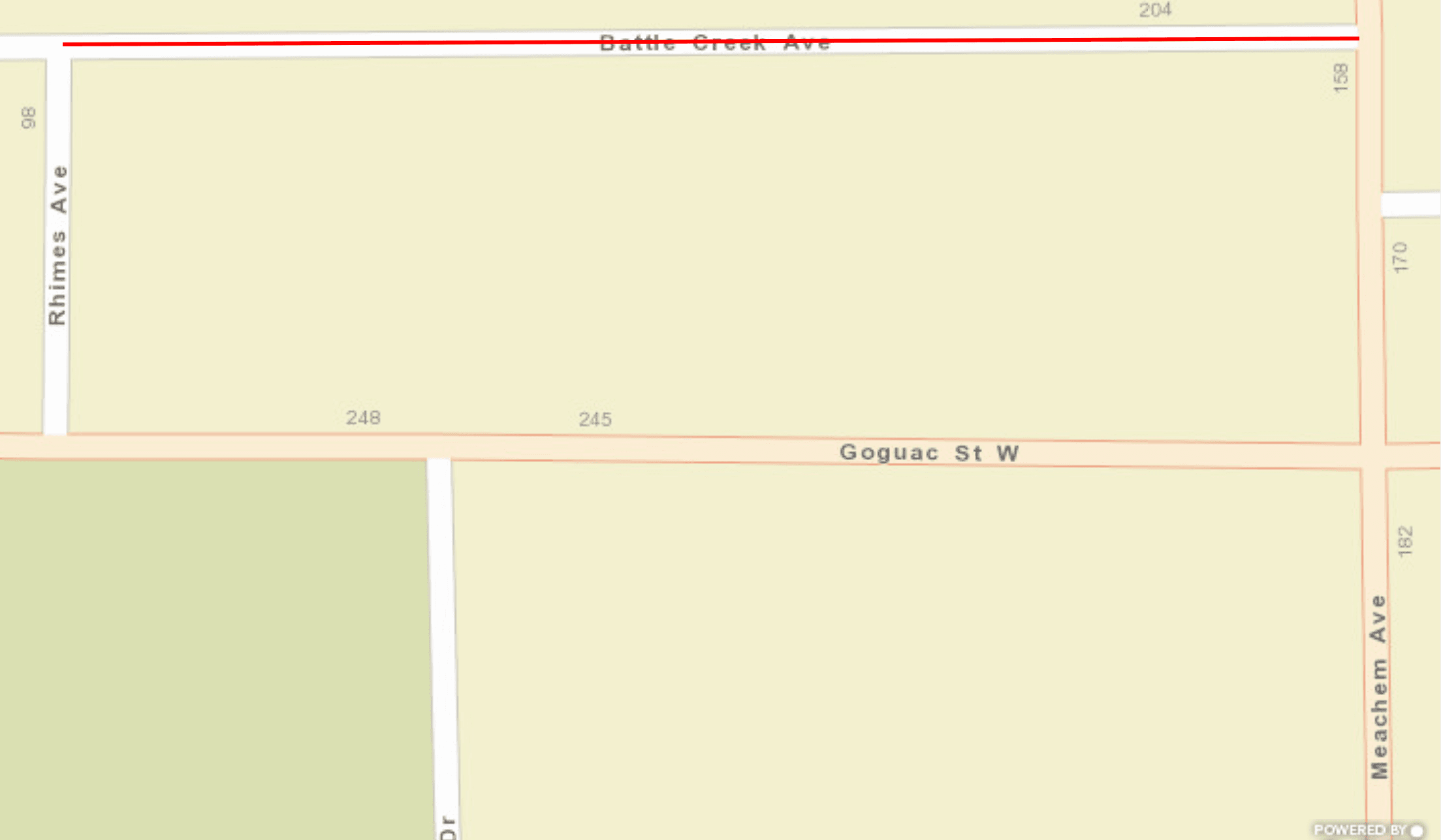 Sewer work Battle Creek Avenue Meachem to Rhimes