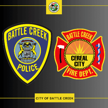 Battle Creek Police and Fire department badges
