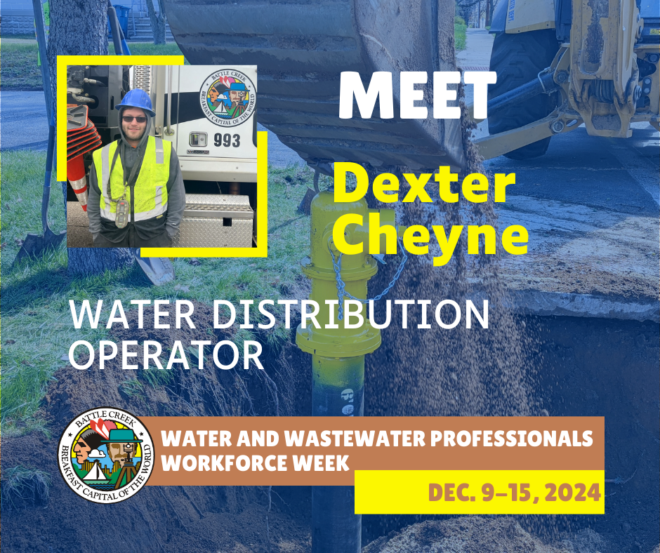 Water and Wastewater Professionals Workforce Week Employee Spotlight on Dexter Cheyne, with photo