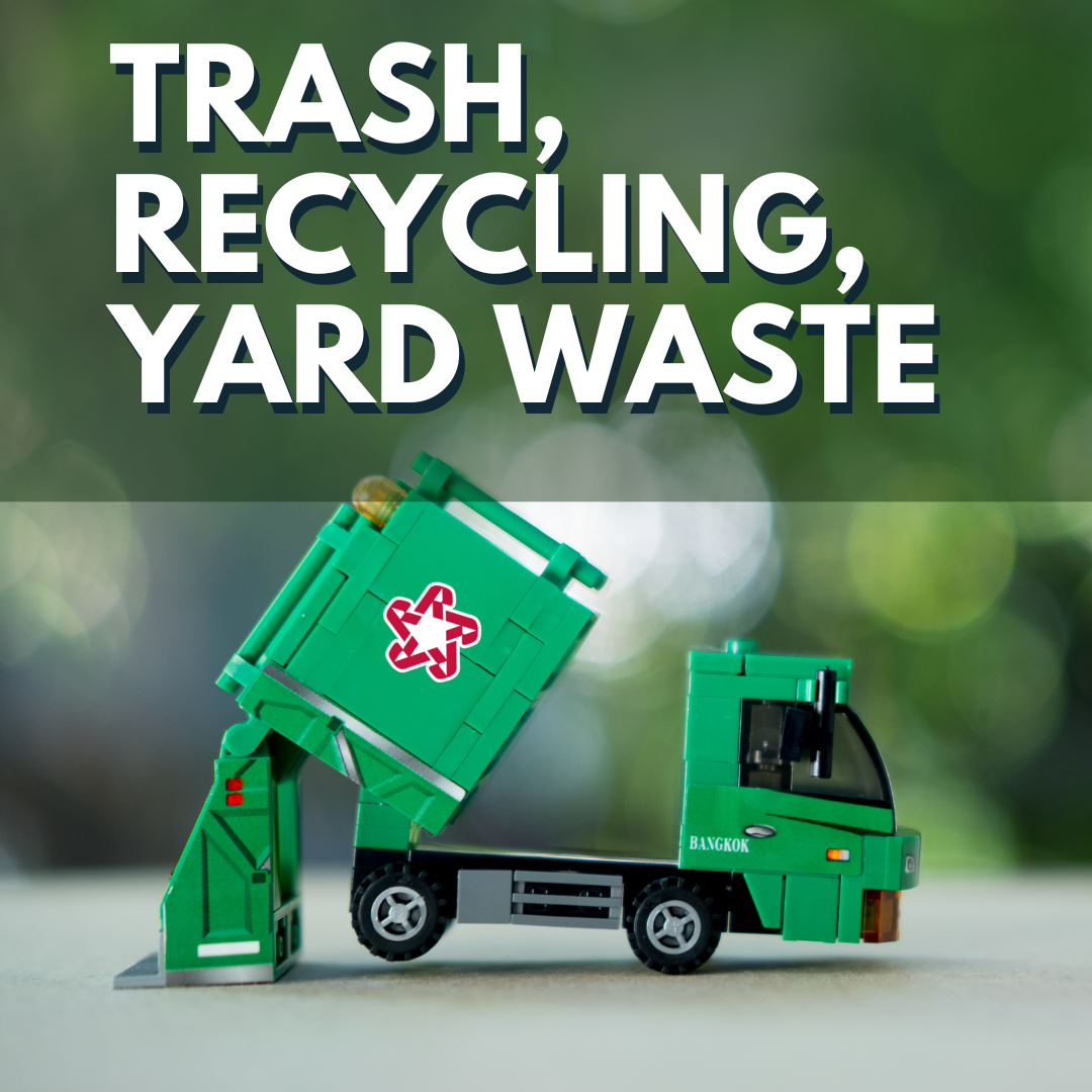 Trash recycling alert graphic