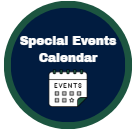 special events calendar blue-green circle