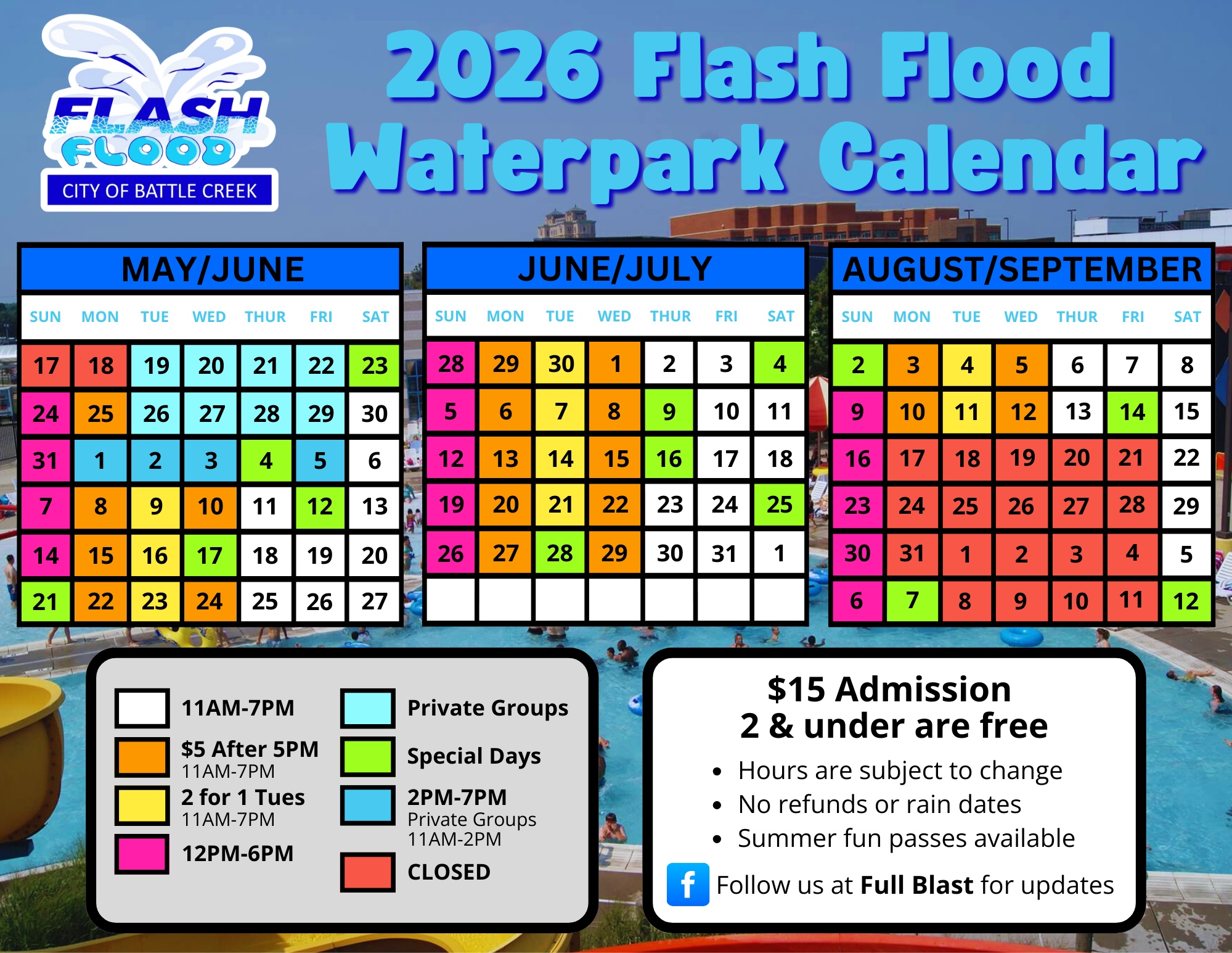 2026 Flash Flood Calendar