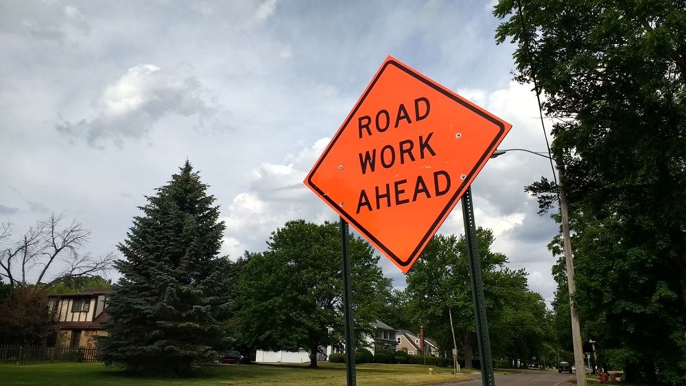 Road work ahead