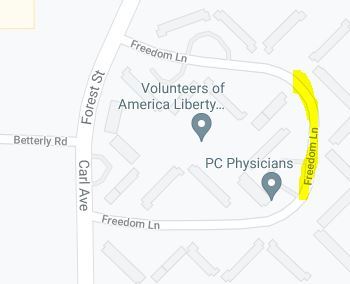 6-8-21 Freedom Lane Road Closure (map)