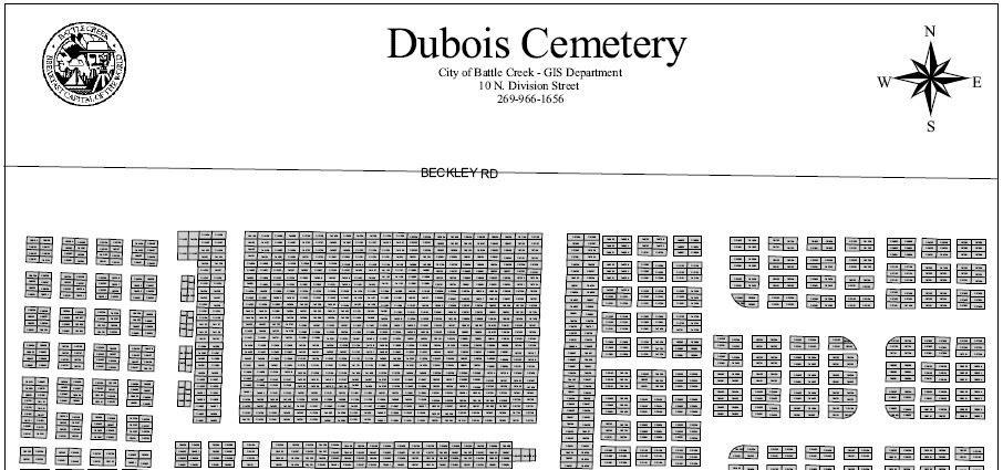 Dubois Cemetery Map (opens in new window)